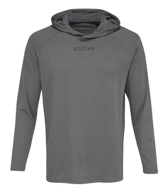 Felpa da uomo CCM LS Premium Training Hoodie Dark Grey Heathered