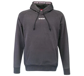 Felpa da uomo CCM Team Fleece Pullover Hoodie Dark Grey