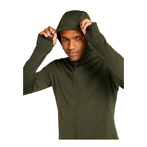 Felpa da uomo Icebreaker Merino 260 Quantum IV LS Zip Hoodie Loden