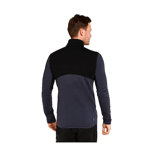 Felpa da uomo Icebreaker Merino 400 RealFleece Descender LS Z Black/Graphite/Cb