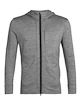 Felpa da uomo Icebreaker  Quantum III LS Zip Hoodie Metro/Black