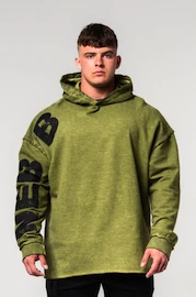 Felpa da uomo Nebbia Washed-off Oversized Pullover Hoodie NO BS Green