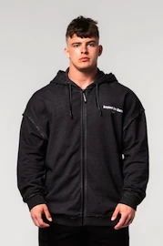 Felpa da uomo Nebbia Washed-off Zip Up Hoodie GYM BRO Black