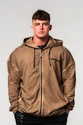 Felpa da uomo Nebbia  Washed-off Zip Up Hoodie GYM BRO Light Brown