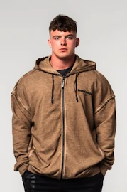 Felpa da uomo Nebbia Washed-off Zip Up Hoodie GYM BRO Light Brown