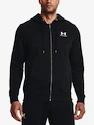 Felpa da uomo Under Armour  Essential Fleece FZ Hood-BLK