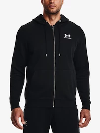 Felpa da uomo Under Armour Essential Fleece FZ Hood-BLK