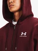 Felpa da uomo Under Armour  Essential Fleece FZ Hood-RED