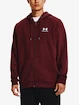 Felpa da uomo Under Armour  Essential Fleece FZ Hood-RED