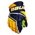 Guanti da hockey Bauer Vapor 3X Navy/Gold Junior 11 pollici