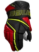 Guanti da hockey Bauer Vapor Hyperlite Black/Red/Green Intermediate