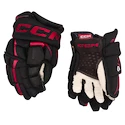 Guanti da hockey CCM JetSpeed FT6 Black/Red Junior 10 pollici