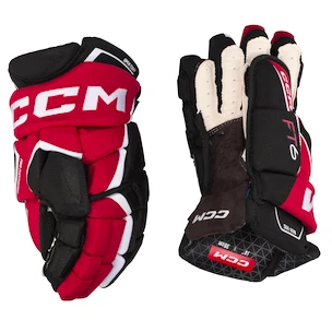 Guanti da hockey CCM JetSpeed FT6 Black/Red/White Junior 10 pollici