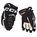 Guanti da hockey CCM JetSpeed FT6 Black/White Junior 10 pollici