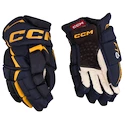 Guanti da hockey CCM JetSpeed FT6 Navy/Sunflower Junior 10 pollici