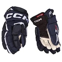 Guanti da hockey CCM JetSpeed FT6 Navy/White Junior 10 pollici