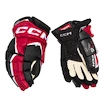 Guanti da hockey CCM JetSpeed FT6 Pro Black/Red/White Junior 11 pollici