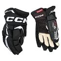 Guanti da hockey CCM JetSpeed FT6 Pro Black/White Junior 11 pollici