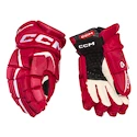 Guanti da hockey CCM JetSpeed FT6 Red/White Junior 11 pollici