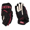 Guanti da hockey CCM JetSpeed FT680 Black/Red Senior