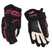 Guanti da hockey CCM JetSpeed FT680 Black/Red Senior 15 pollici