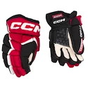 Guanti da hockey CCM JetSpeed FT680 Black/Red/White Junior 10 pollici