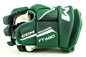 Guanti da hockey CCM JetSpeed FT680 Dark Green/White Junior