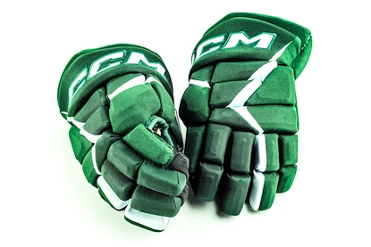 Guanti da hockey CCM JetSpeed FT680 Dark Green/White Junior 11 pollici