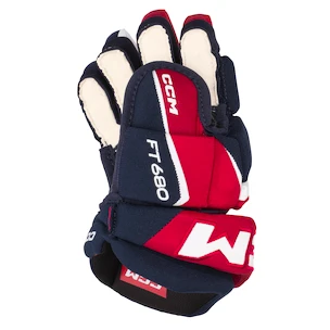 Guanti da hockey CCM JetSpeed FT680 Navy/Red/White Junior