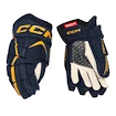 Guanti da hockey CCM JetSpeed FT680 Navy/Sunflower Junior 12 pollici