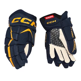 Guanti da hockey CCM JetSpeed FT680 Navy/Sunflower Senior