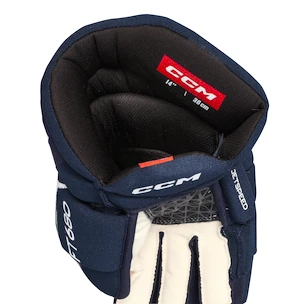 Guanti da hockey CCM JetSpeed FT680 Navy/White Junior