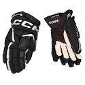 Guanti da hockey CCM JetSpeed FTWomen Black/White Senior