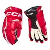 Guanti da hockey CCM JetSpeed FTWomen Red/White Senior