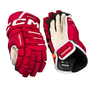 Guanti da hockey CCM Tacks 4 ROLL PRO 3 Red Senior