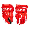 Guanti da hockey CCM Tacks AS-V PRO Red/White Junior 12 pollici