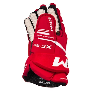 Guanti da hockey CCM Tacks XF 80 Red/White Junior