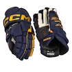 Guanti da hockey CCM Tacks XF Navy/Sunflower Senior