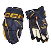 Guanti da hockey CCM Tacks XF Navy/Sunflower Senior