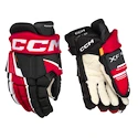 Guanti da hockey CCM Tacks XF PRO Black/Red/White Junior 11 pollici