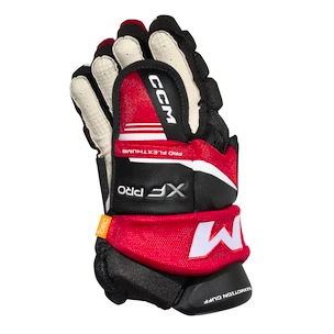 Guanti da hockey CCM Tacks XF PRO Black/Red/White Junior 11 pollici