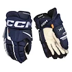 Guanti da hockey CCM Tacks XF PRO Navy/White Junior 12 pollici