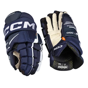 Guanti da hockey CCM Tacks XF PRO Navy/White Junior 12 pollici