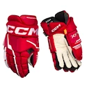 Guanti da hockey CCM Tacks XF PRO Red/White Junior 11 pollici