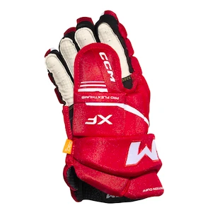 Guanti da hockey CCM Tacks XF Red/White Senior