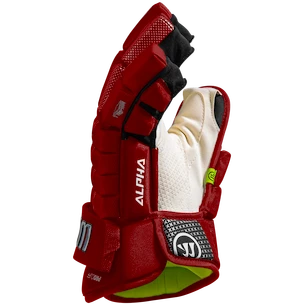 Guanti da hockey Warrior Alpha FR2 Pro Red Senior