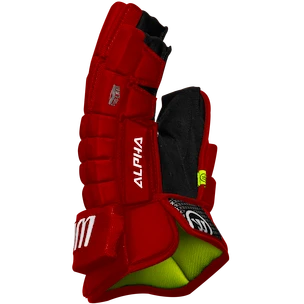 Guanti da hockey Warrior Alpha FR2 Red Senior