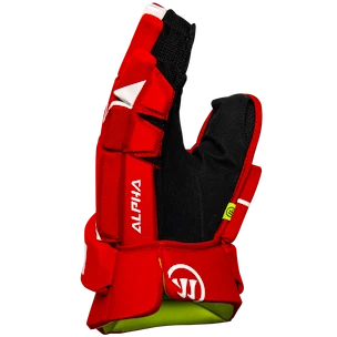 Guanti da hockey Warrior Alpha LX2 Comp Red Junior 12 pollici