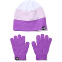 Guanti da ragazza Under Armour  Beanie Glove Combo purple