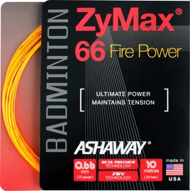 Incordatura da badminton Ashaway ZyMax 66 Fire Power Orange